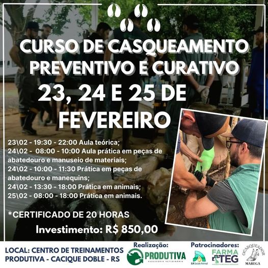 CURSO DE CASQUEAMENTO PREVENTIVO E CURATIVO.