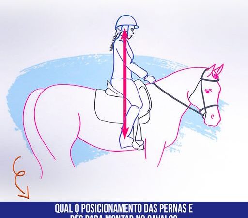 QUAL O POSICIONAMENTO DAS PERNAS E PÉS PARA MONTAR NO CAVALO?