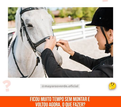Ficou muito tempo sem montar e voltou agora, o que fazer?
