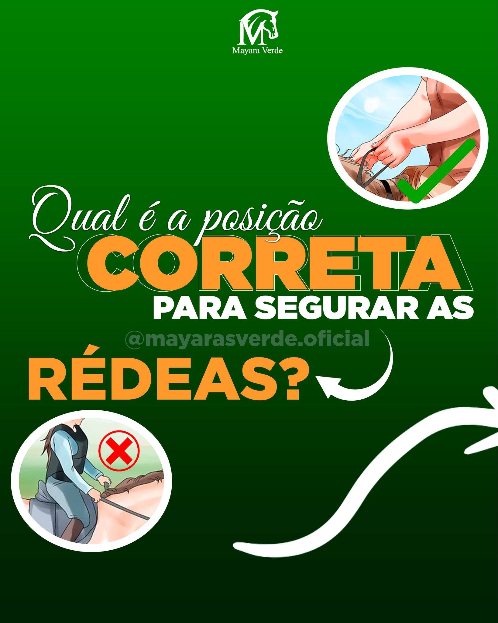 Você não sabe qual é a forma correta de segurar as rédeas?