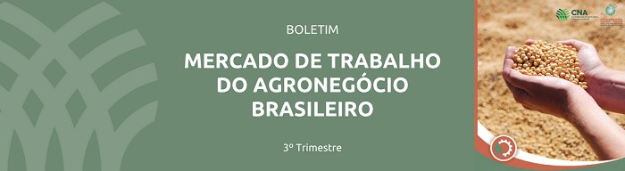 Agronegócio tem 28,5 milhões de pessoas atuando no setor no 3º trimestre, diz CNA.