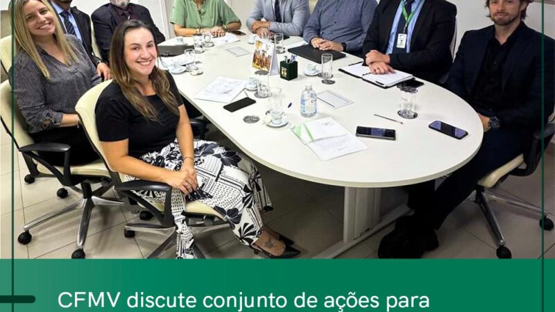 CFMV discute conjunto de ações para valorização de profissionais com equipe do senador Wellington Fagundes.