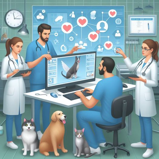 Comunicação interna em clínicas e hospitais veterinários.