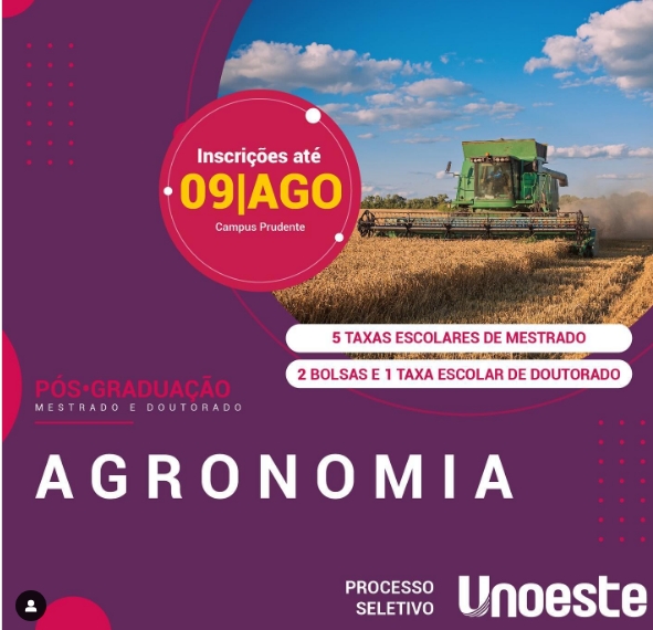 Processo seletivo aberto! Oportunidade única 🤓🎓🌱 benefícios disponíveis para mestrado e doutorado.