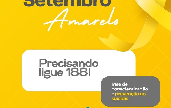 Setembro Amarelo. Mês de Conscientização e Prevenção ao Suicídio. CRMV CE.