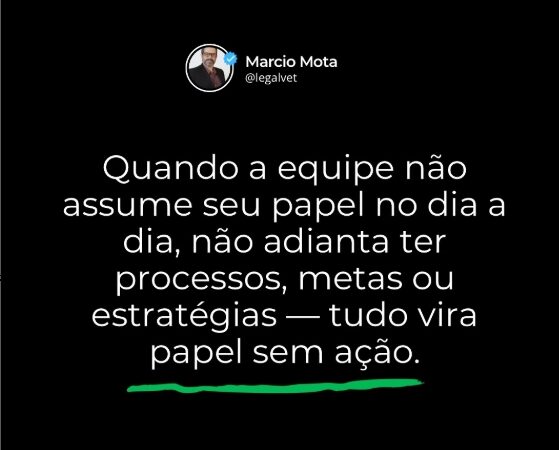 Processos existem. Resultados só aparecem quando a equipe quer fazer acontecer.