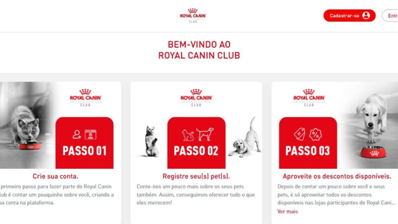 ROYAL CANIN® lança plataforma de benefícios para tutores de animais de estimação.