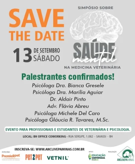 Simpósio sobre Saúde Mental na Medicina Veterinária.