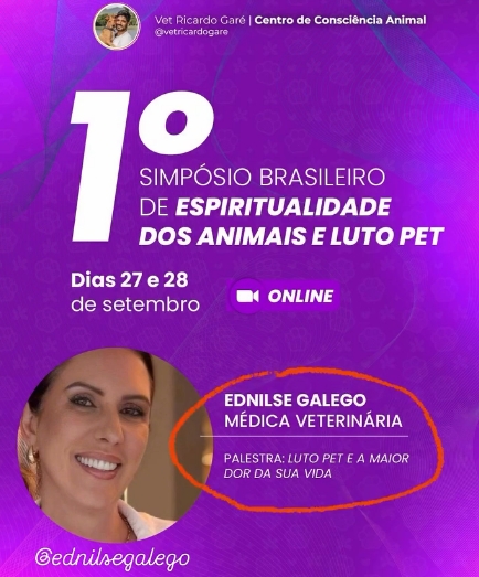 ✨ 1º Simpósio de Espiritualidade Animal e Luto Pet ✨.