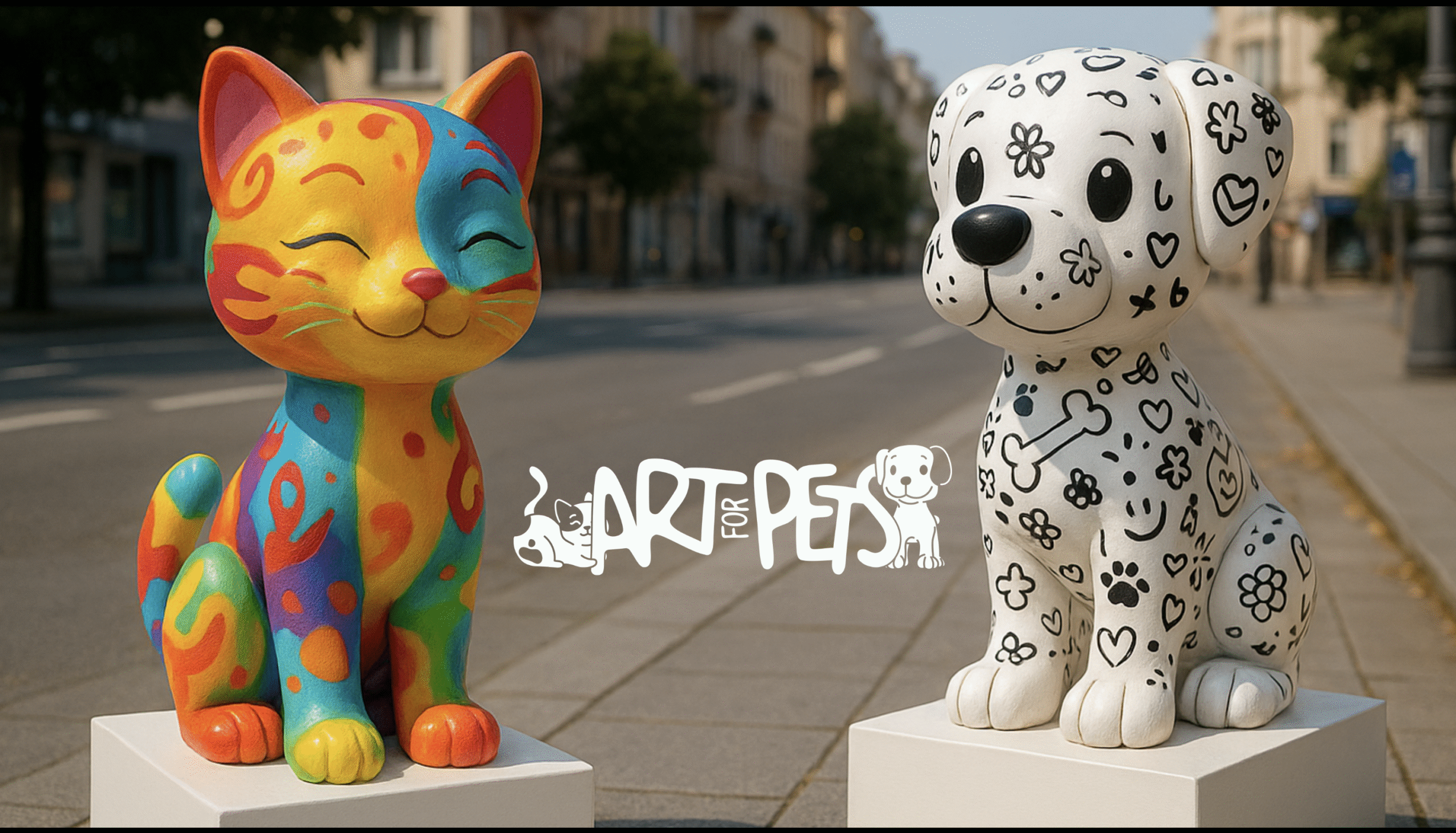 Exposição de esculturas de cães e gatos vai ocupar a cidade de São Paulo em prol da causa animal