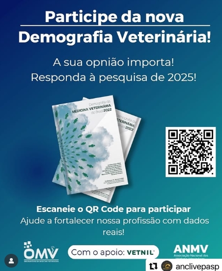 📊 Participe da pesquisa “Demografia da Medicina Veterinária do Brasil 2025”!