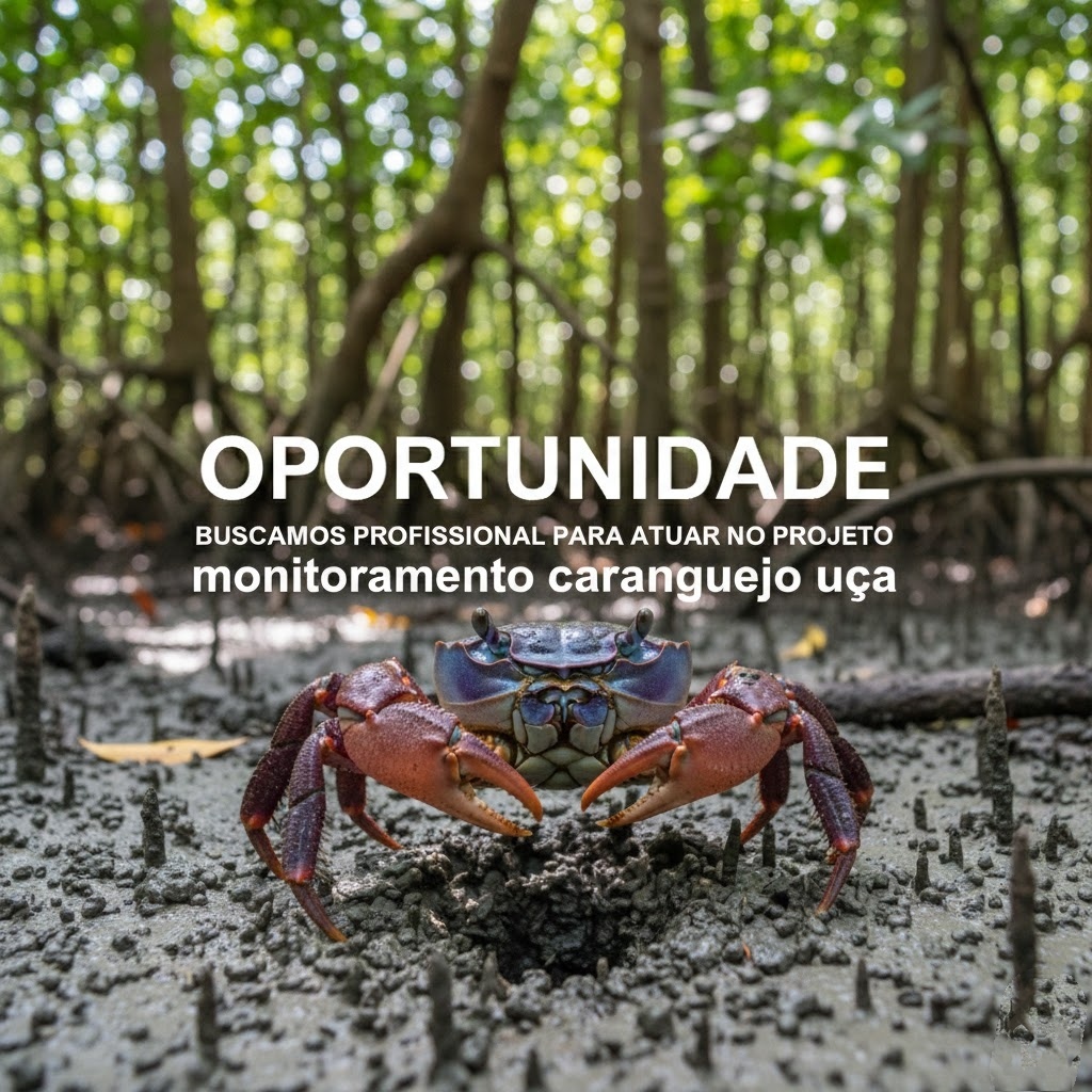 Oportunidade – Buscamos profissional para atuar no projeto Monitoramento do Caranguejo Uça em parceria com a Associação MarBrasil.