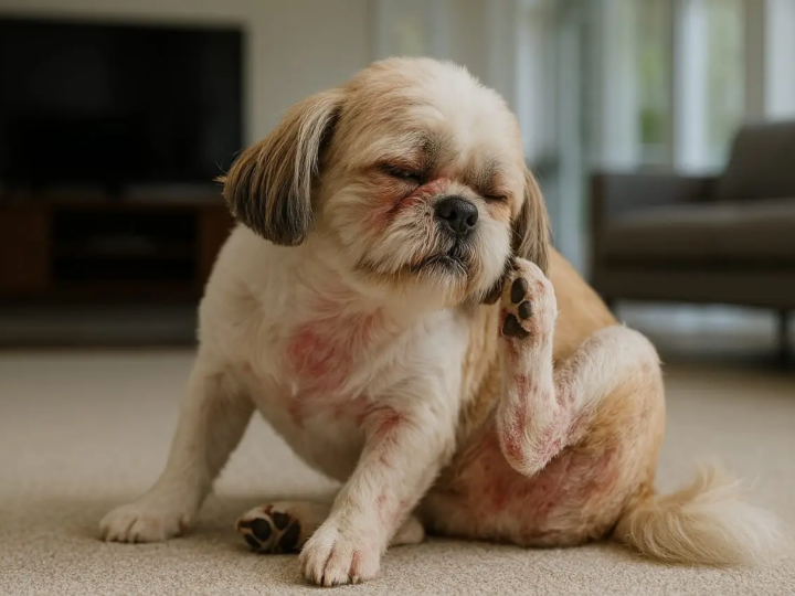 Pequenos ajustes na rotina doméstica ajudam a minimizar crises de dermatite atópica em cães.