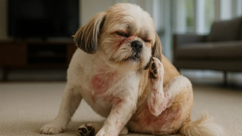 Pequenos ajustes na rotina doméstica ajudam a minimizar crises de dermatite atópica em cães.