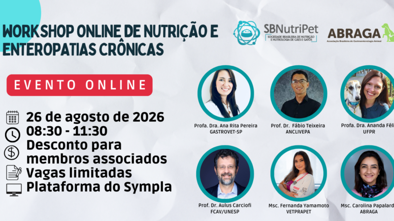 WORKSHOP ONLINE DE NUTRIÇÃO E ENTEROPATIAS CRÔNICAS.