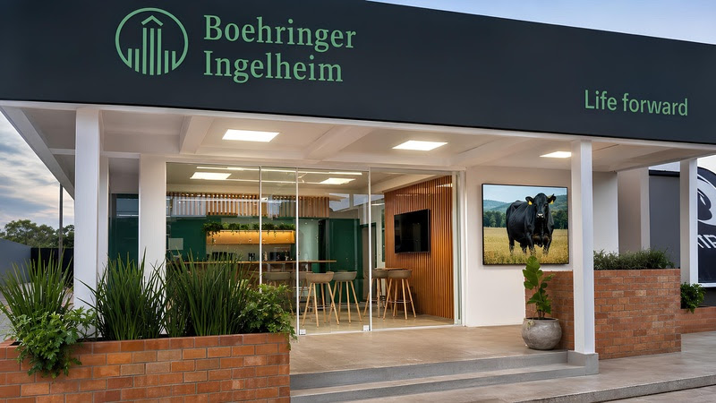 Boehringer Ingelheim estreia nova casa na Expointer e consolida parceria com o pecuarista destacando sua ‘dupla imbatível’.