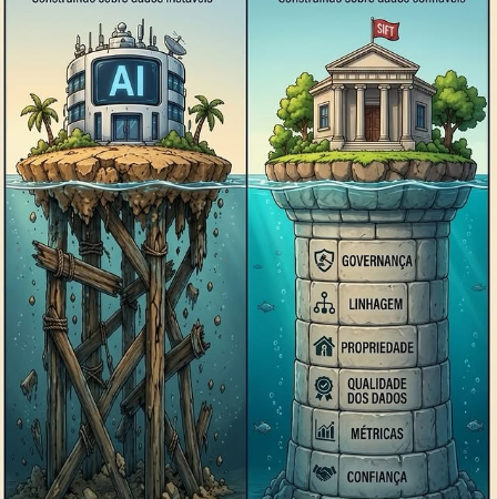 A ilusão do topo nos faz esquecer a importância da base. 🏛️🌊